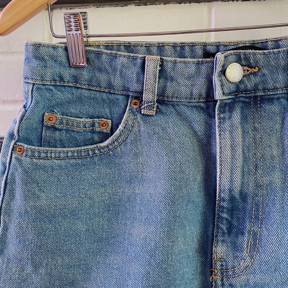 Bershka Roll-up High Rise Denim Shorts - Picture 3 of 9